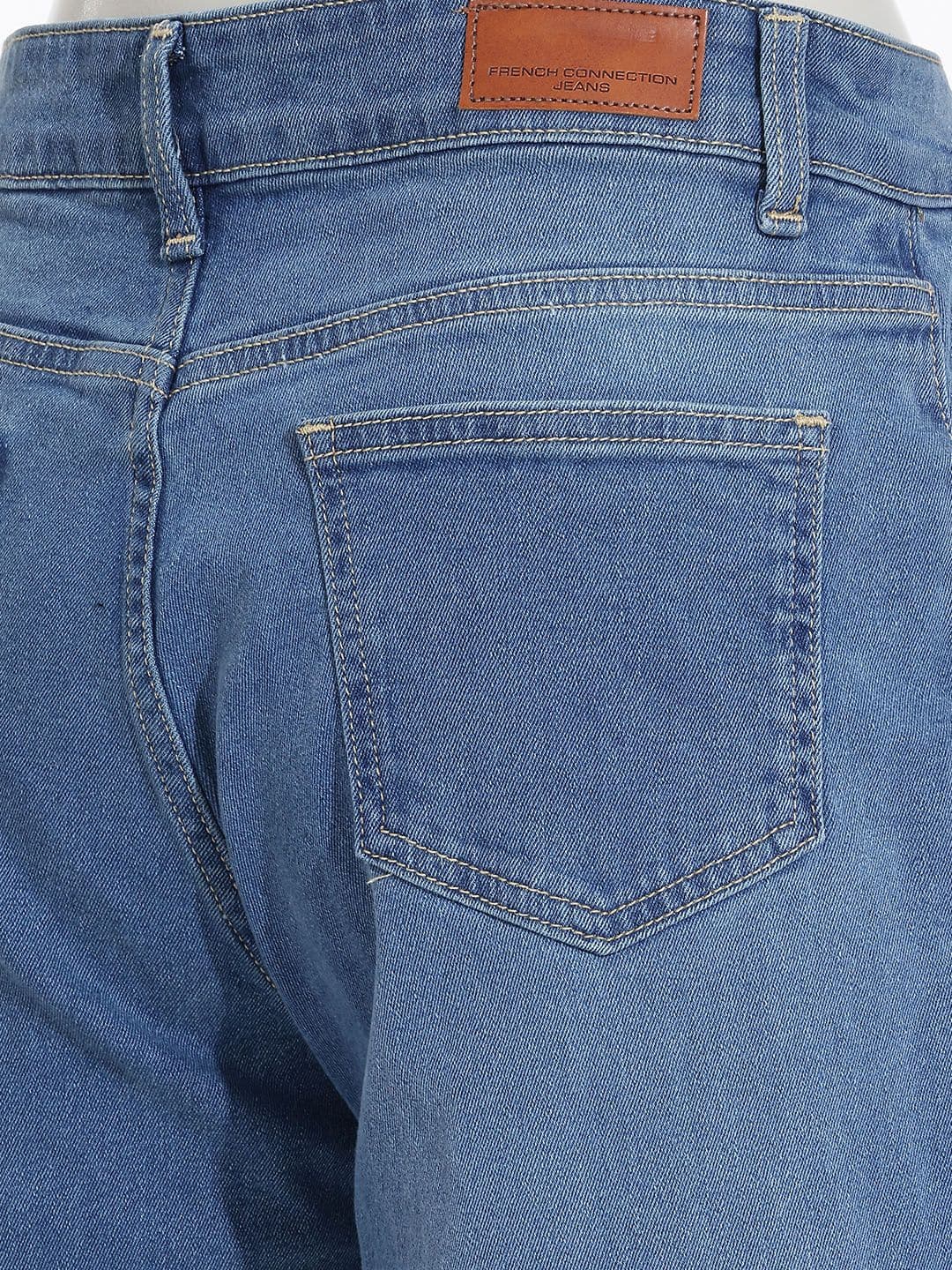 French Connection Women Wide Leg Fit Cuffed Hem High-Rise Jeans thumbnail 3