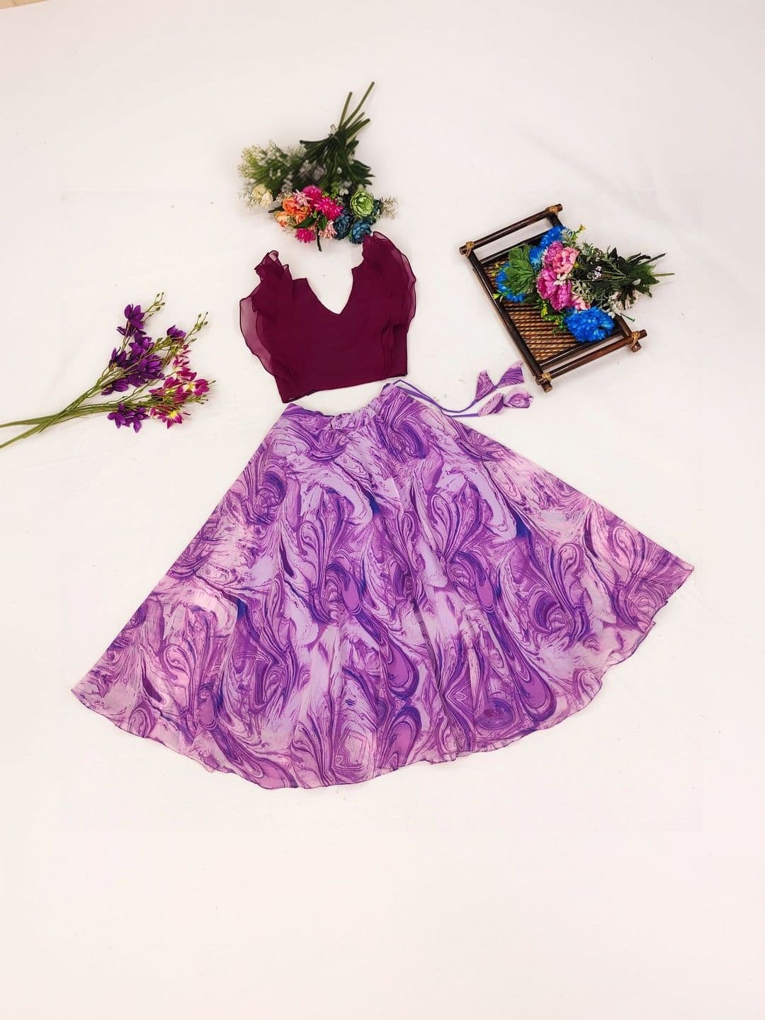 Sangria Girls Ready to Wear Lehenga & thumbnail 3