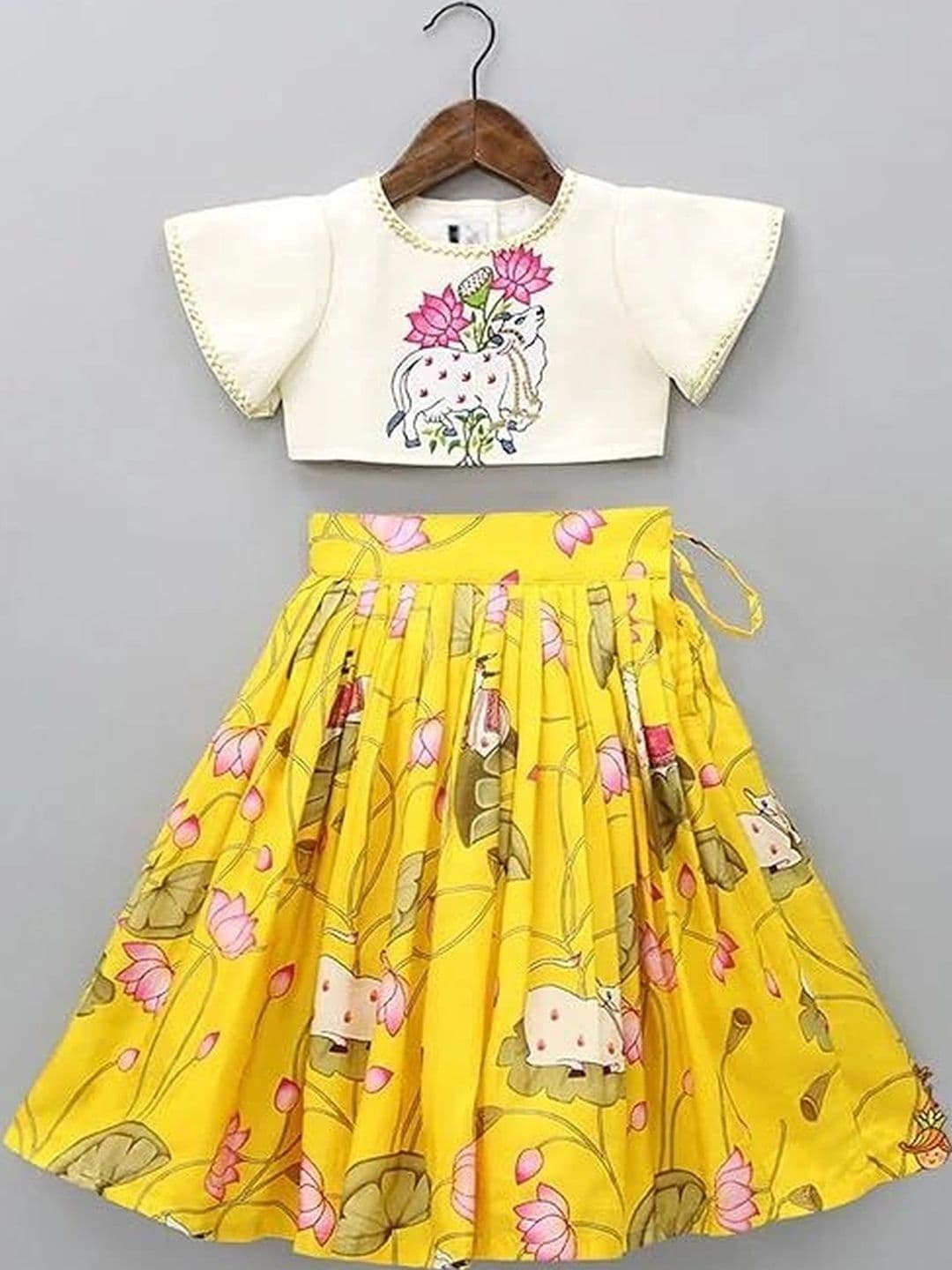 Sangria Girls Printed Ready to Wear Lehenga & thumbnail 5