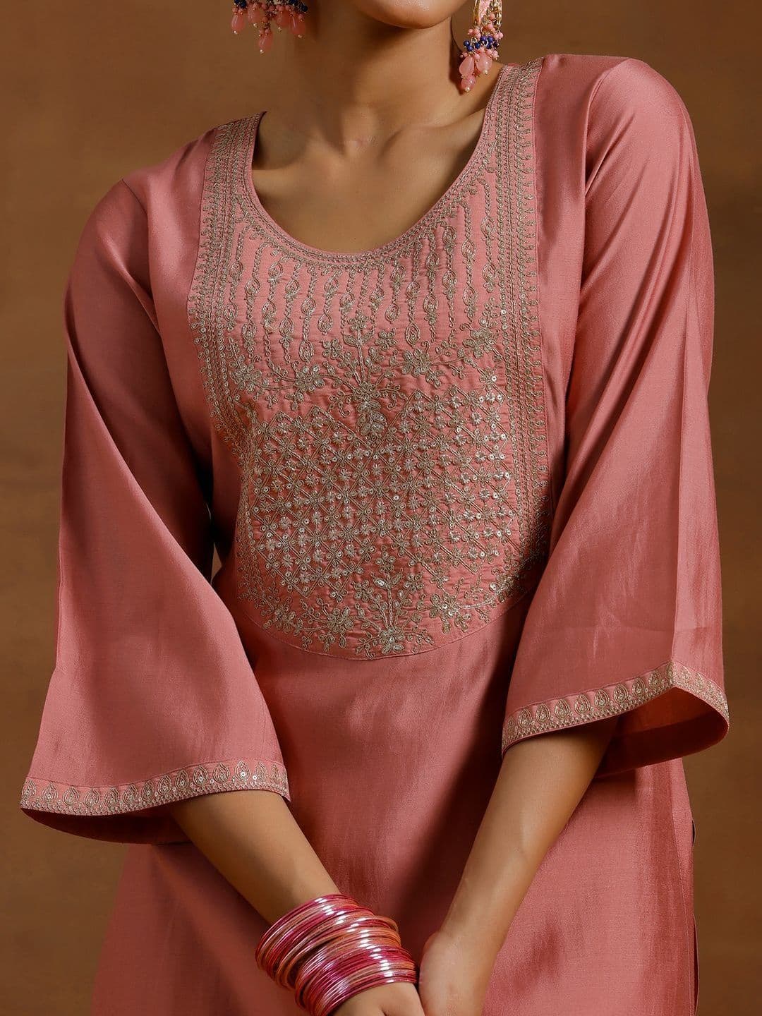 Gerua By Libas Women Floral Yoke Design Regular Kurta with Salwar & With Dupatta thumbnail 5