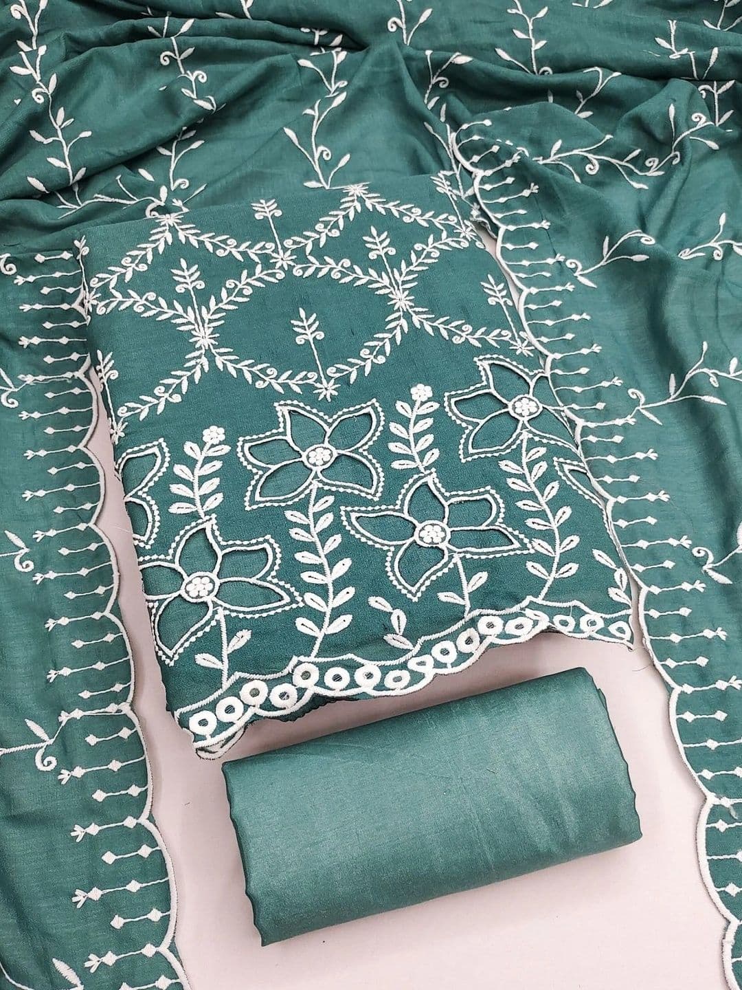 HMP Fashion Embroidered Unstitched Dress Material thumbnail 3
