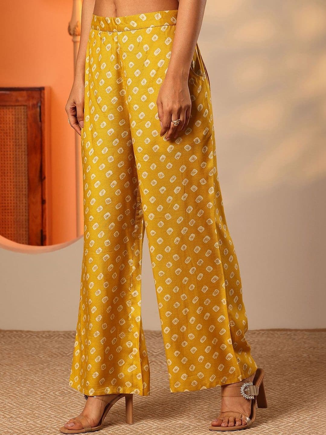 Libas Women Bandhani Printed Regular Kurta with Palazzos thumbnail 7