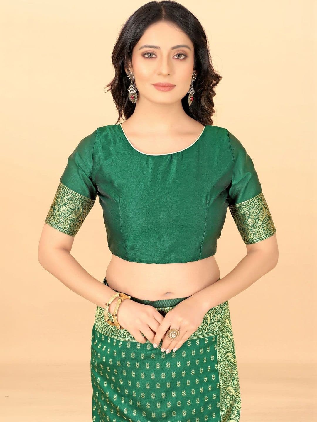 VS MALL Woven Design Zari Banarasi Saree thumbnail 5