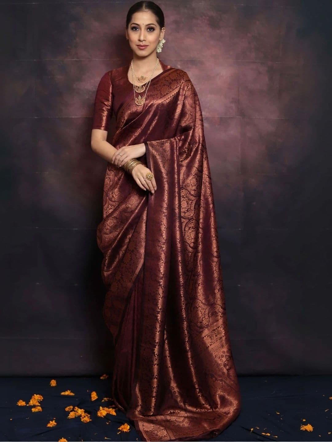 VS MALL Woven Design Zari Banarasi Saree - view 1