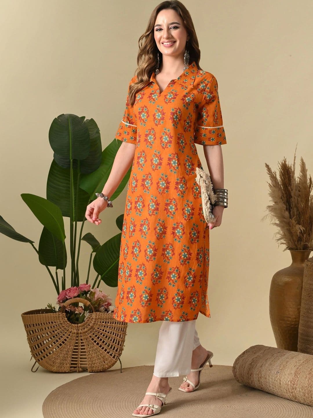 JEMCY Women Floral Printed Floral Kurta - view 1