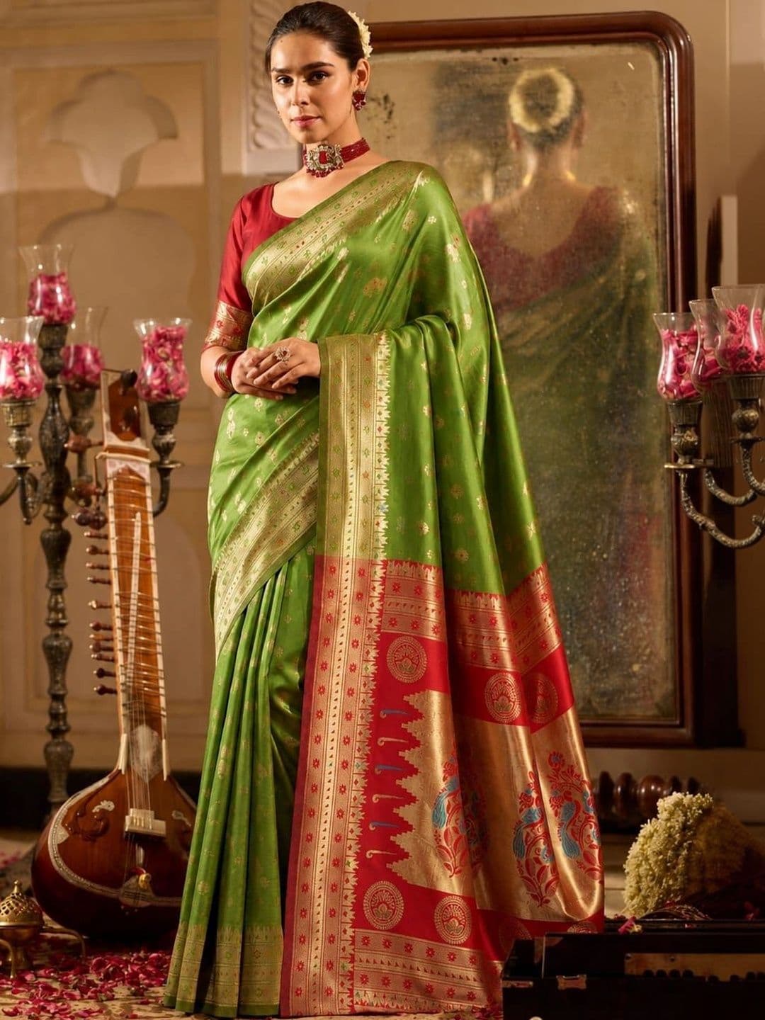 Moda Rapido Woven Design Zari Art Silk Designer Banarasi Saree - view 1