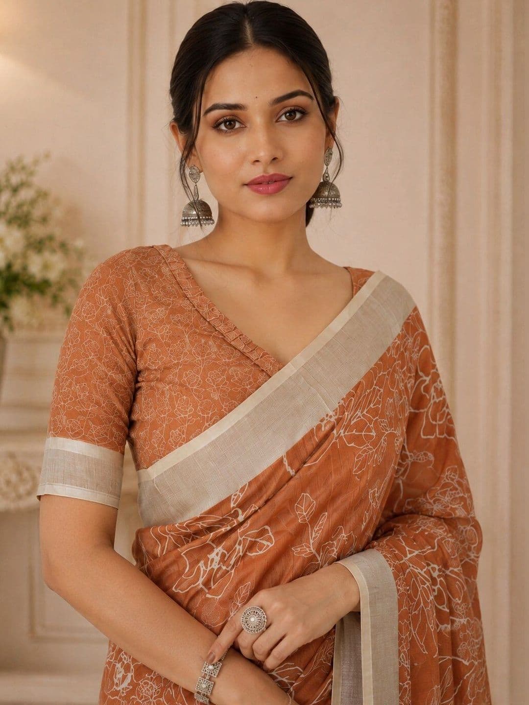 Moda Rapido Linen Blend Bhagalpuri Saree thumbnail 4