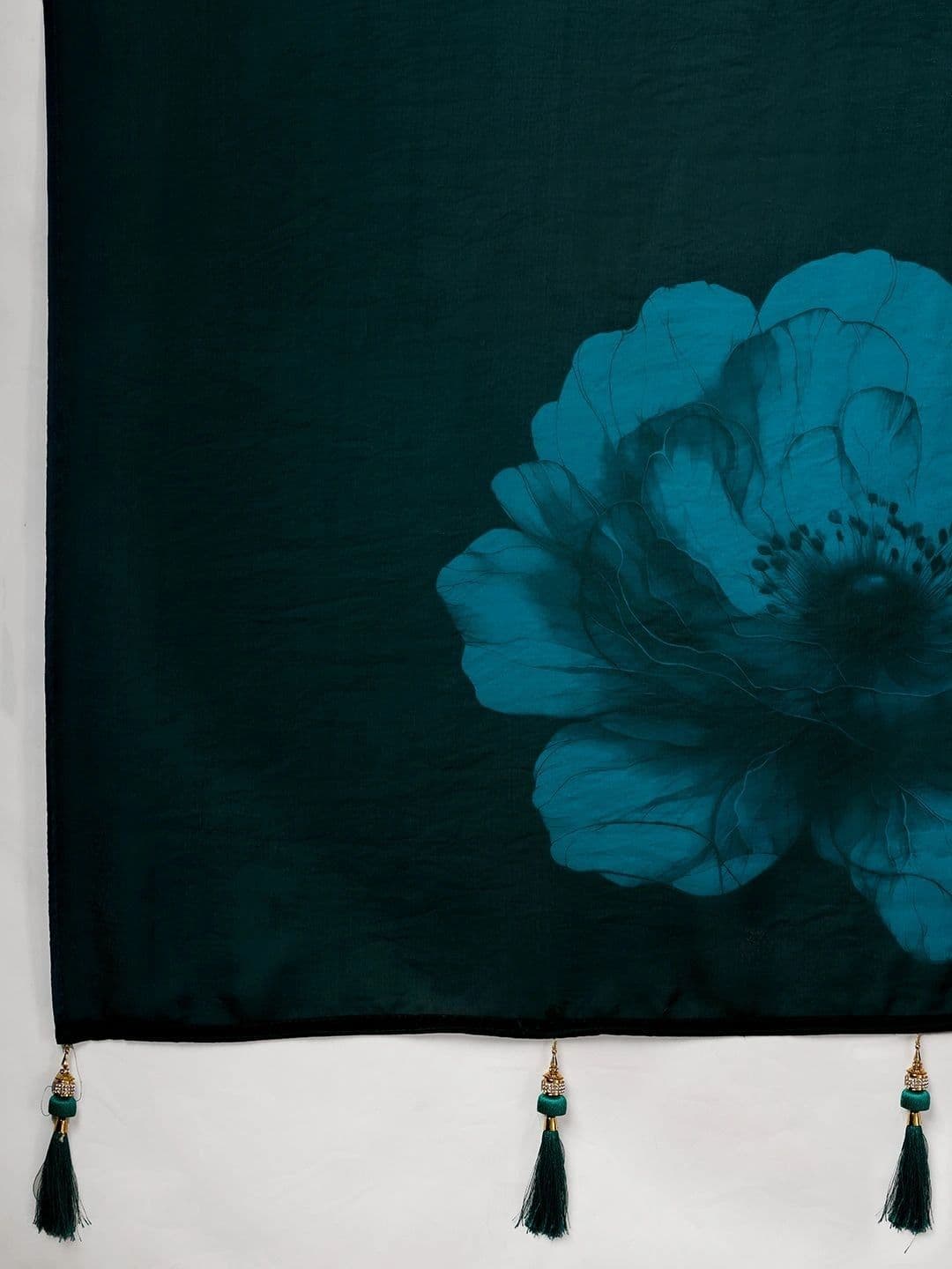 KALINI Floral Satin Designer Saree thumbnail 4