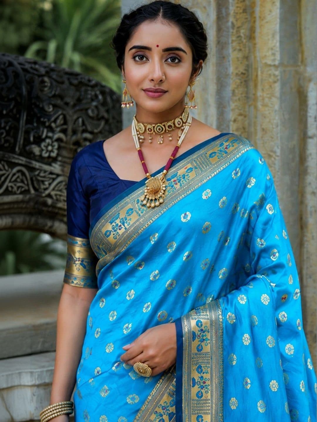 Moda Rapido Woven Design Zari Art Silk Designer Banarasi Saree thumbnail 2