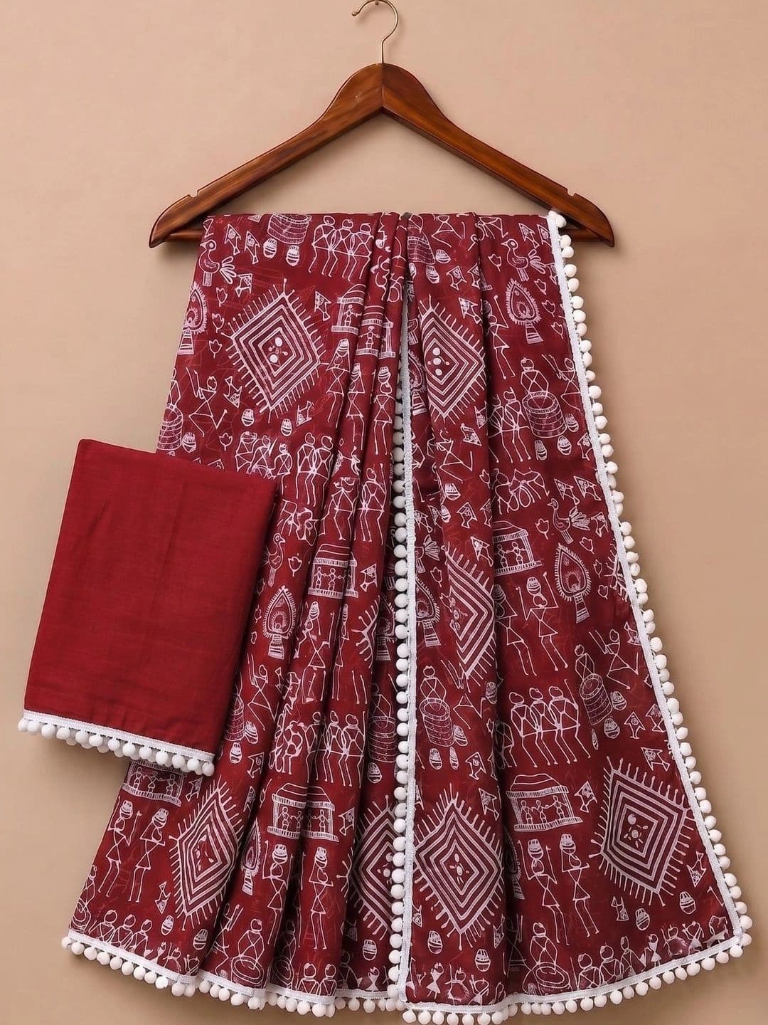 RENBRIZA Kalamkari Poly Georgette Saree thumbnail 2