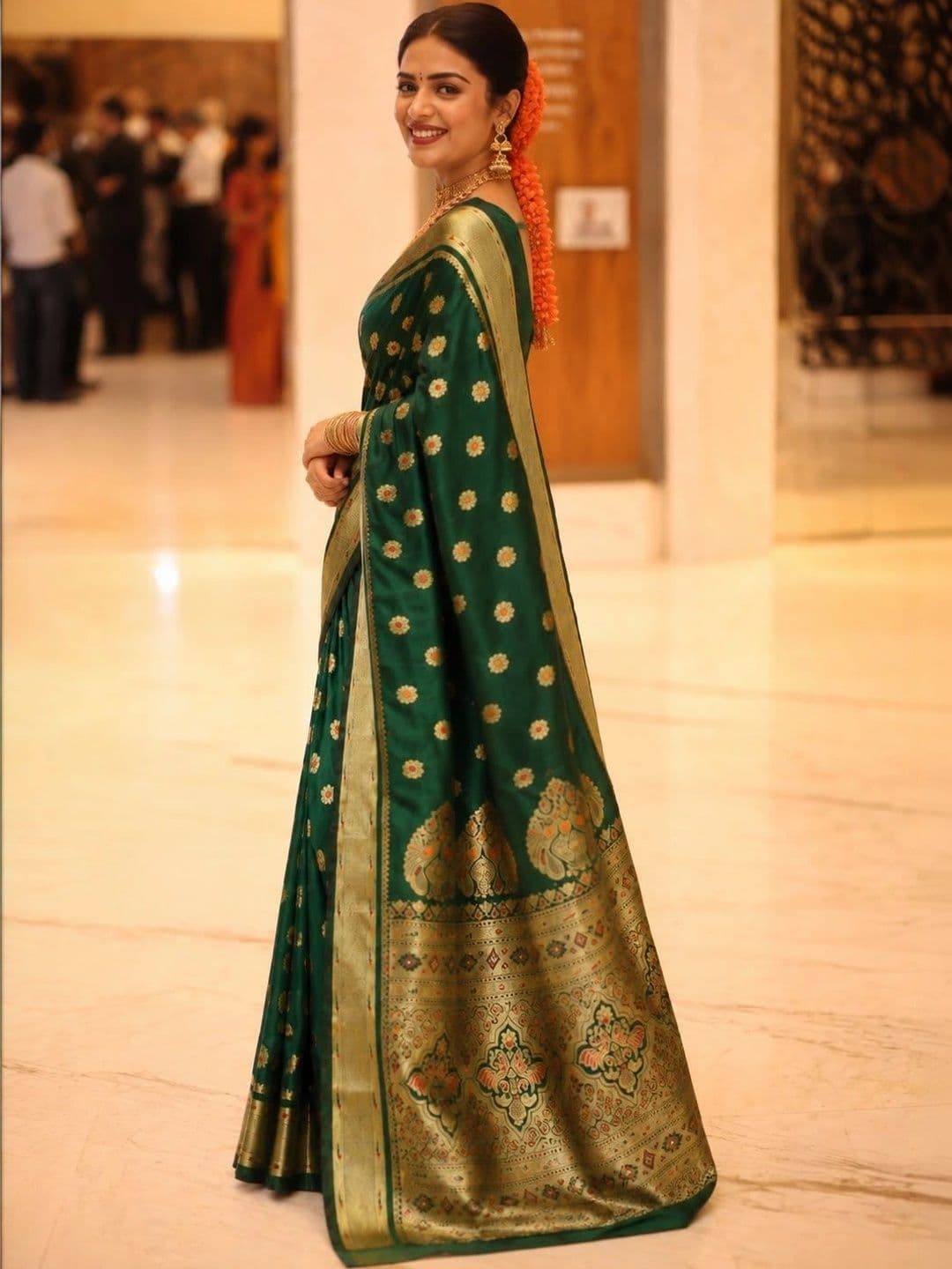 Moda Rapido Woven Design Zari Art Silk Designer Banarasi Saree thumbnail 4