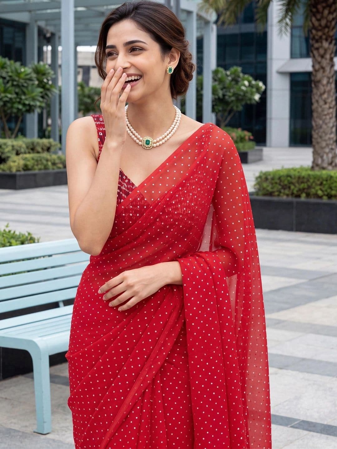 Looootnest Embellished Pure Georgette Saree thumbnail 3