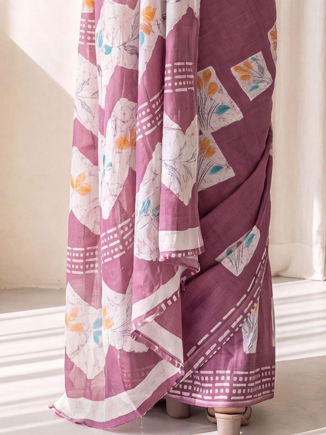 Anouk Designer Block Print Saree thumbnail 7