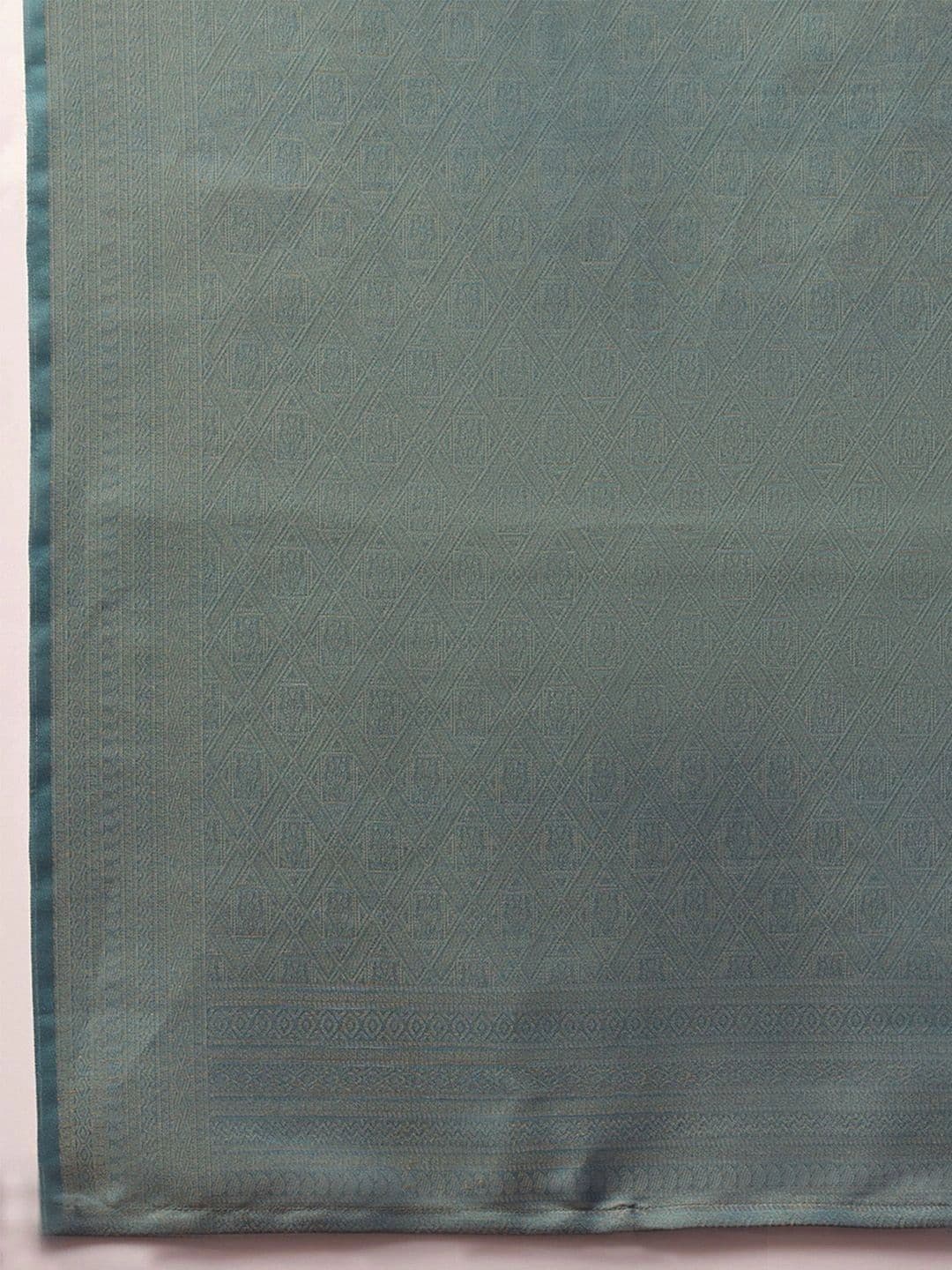 Anouk Floral Zari Silk Blend Designer Banarasi Saree thumbnail 7
