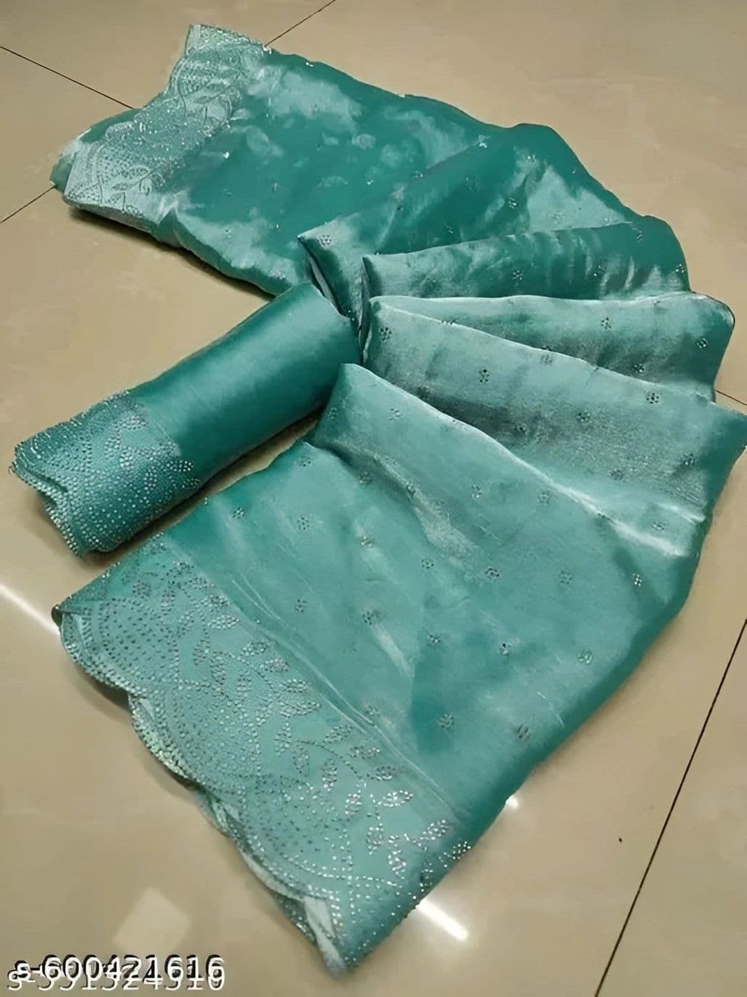 RENBRIZA Embroidered Art Silk Saree thumbnail 2