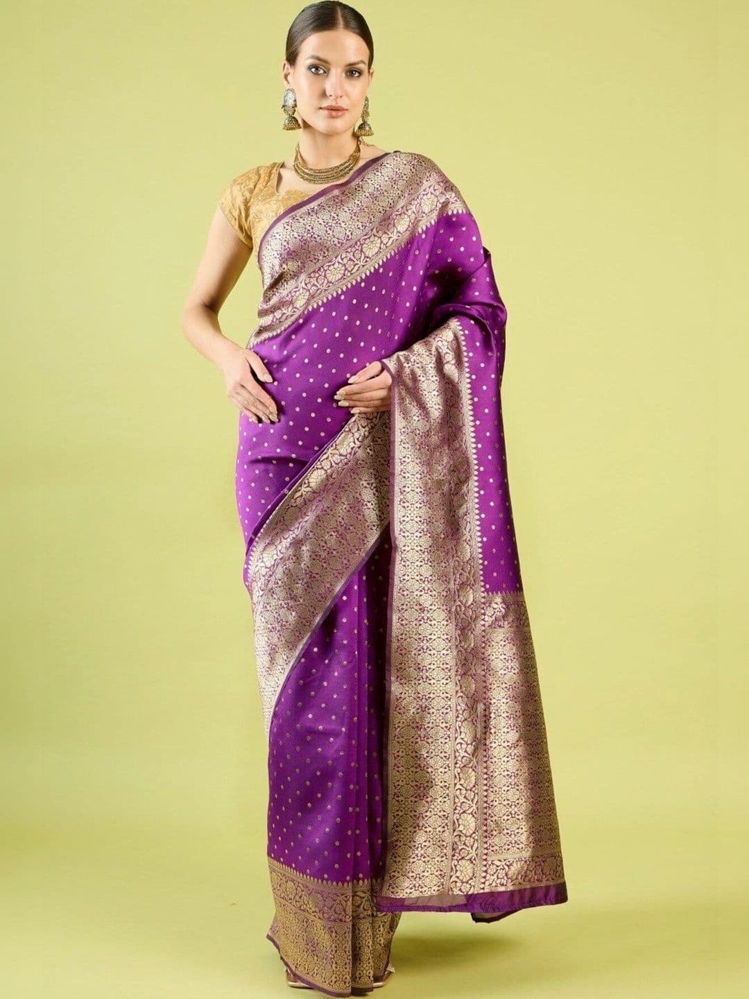 VS MALL Woven Design Zari Banarasi Saree - view 1