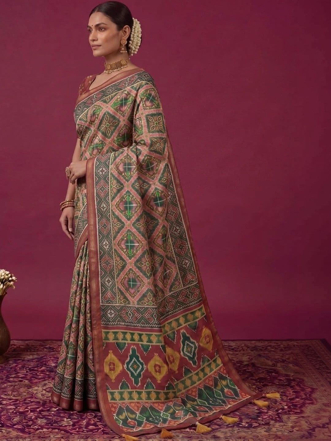 SAMANTHA Zari Silk Blend Saree thumbnail 7