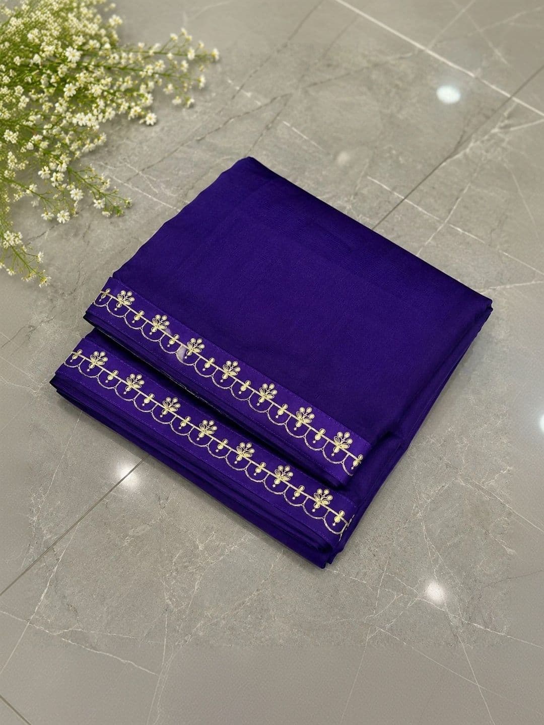 RENBRIZA Poly Georgette Saree - view 1