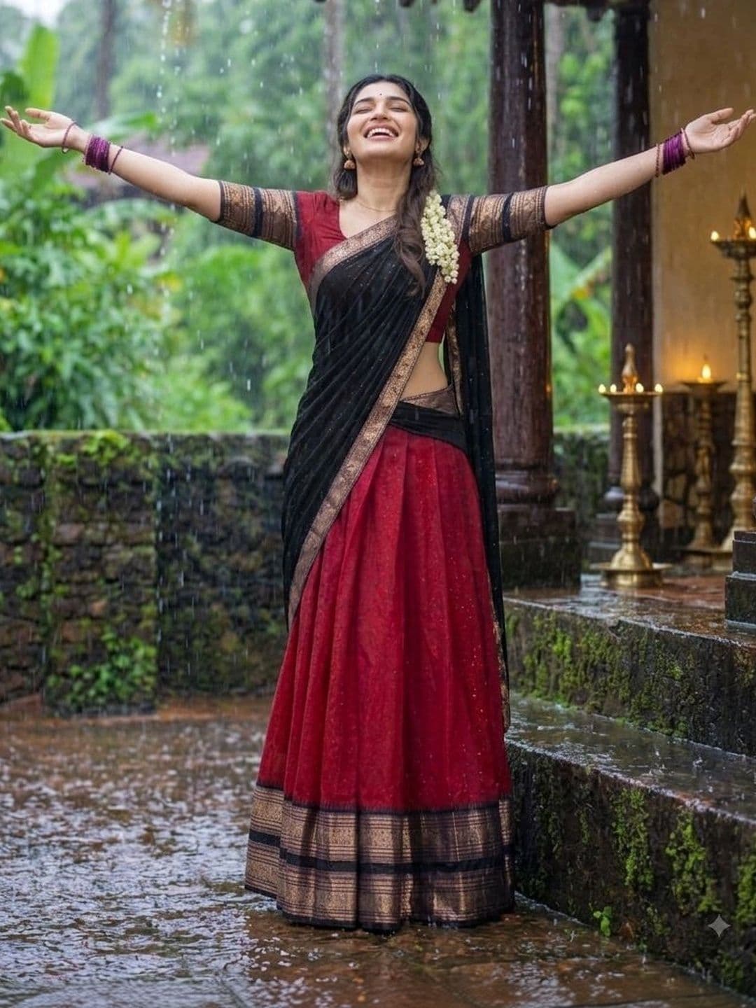 JIVUBA Ready to Wear Lehenga & Unstitched Blouse With Dupatta thumbnail 6
