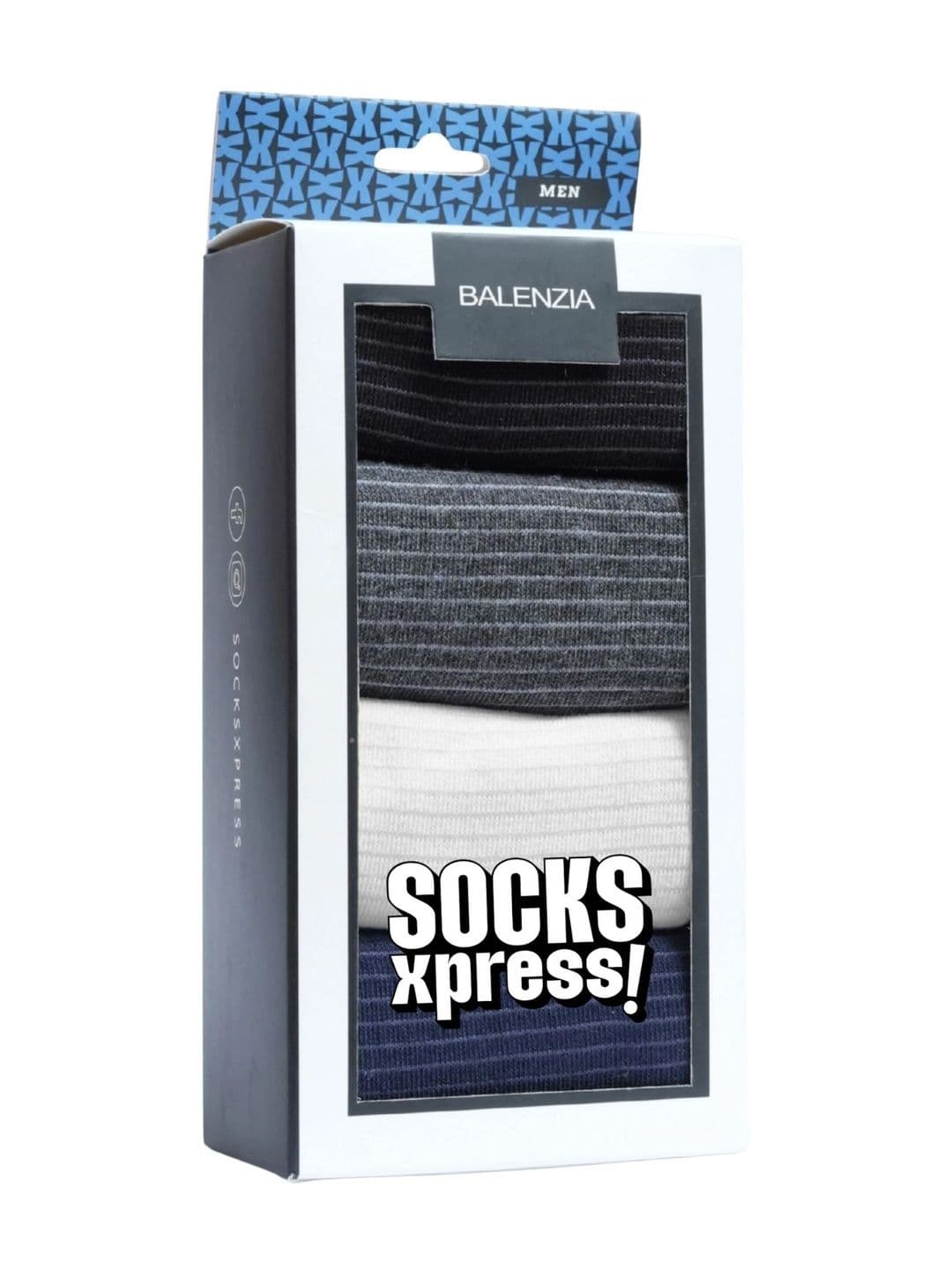 SocksXpress Formal Striped Men Crew Socks Pack of 4 thumbnail 2