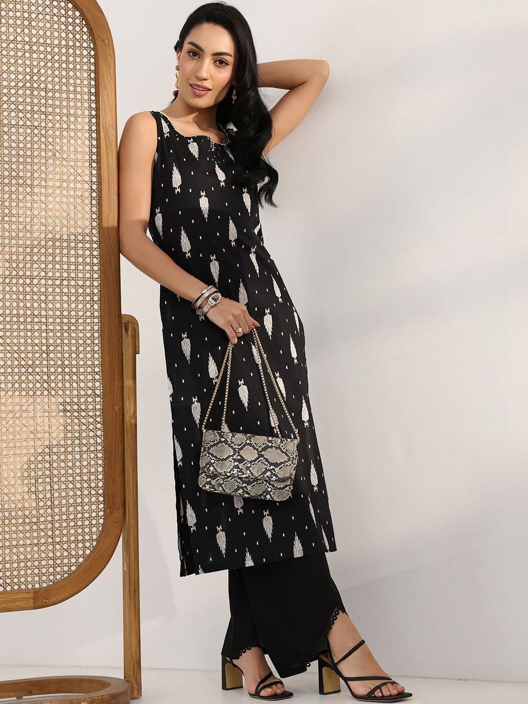 Libas Women Ethnic Motifs Printed Regular Kurta with Palazzos thumbnail 6