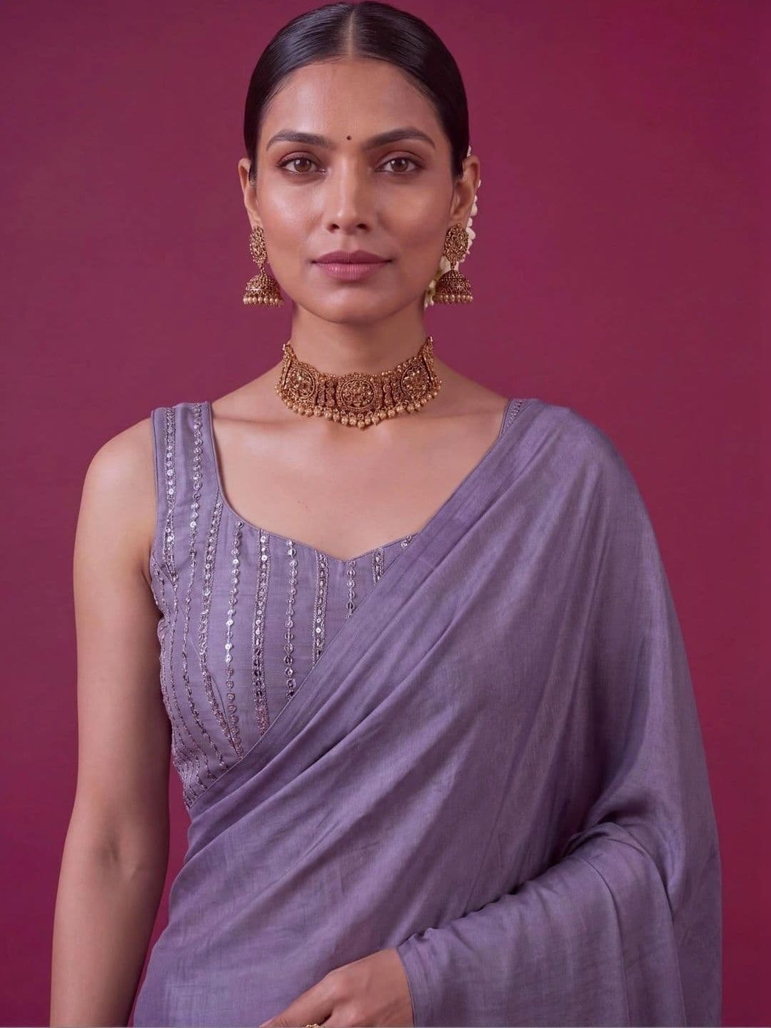 SAMANTHA Poly Georgette Saree thumbnail 3