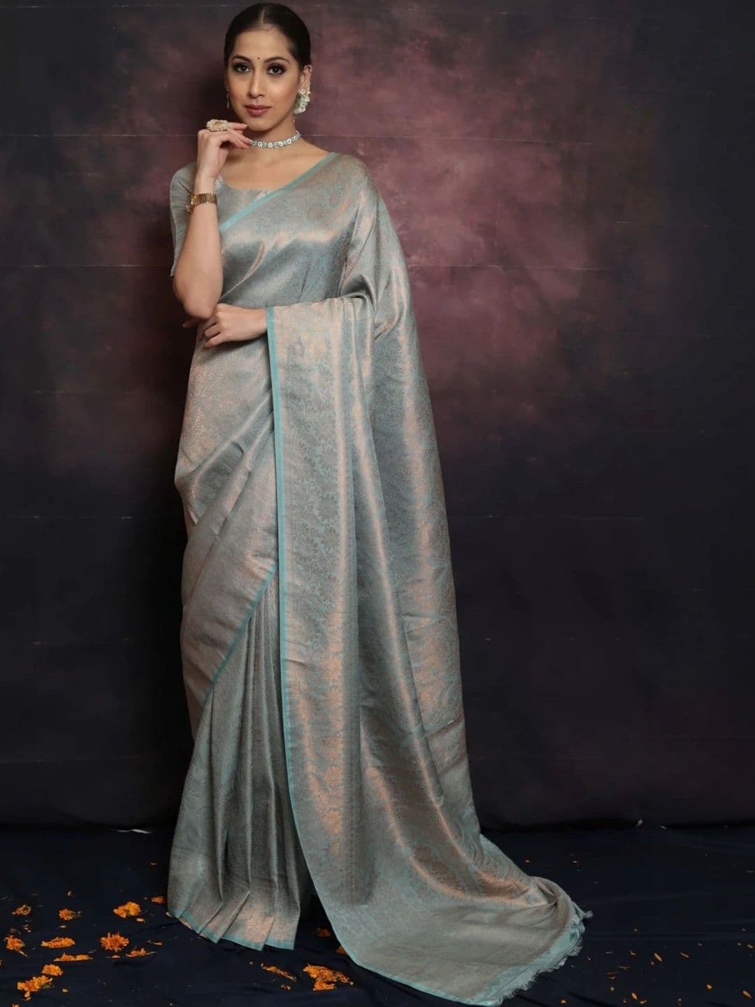 VS MALL Woven Design Zari Banarasi Saree - view 1