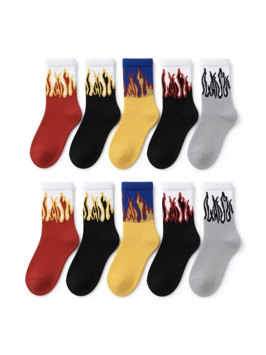 GARUN Unisex Pack of 10 Cotton Patterned Above Ankle Socks - view 1