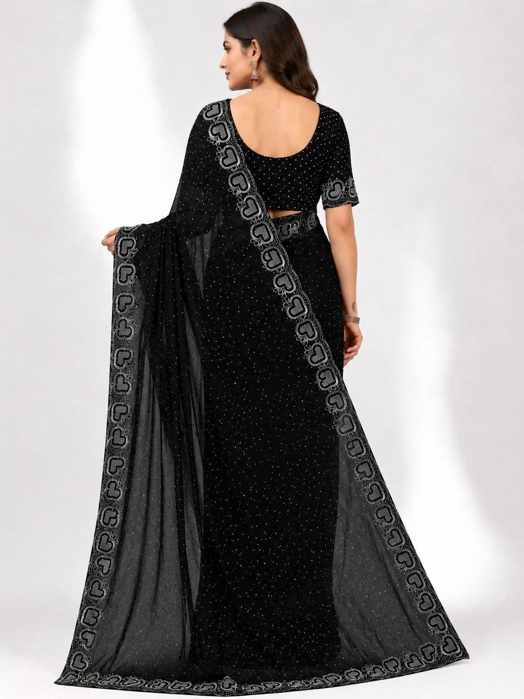 RENBRIZA Poly Georgette Saree thumbnail 3