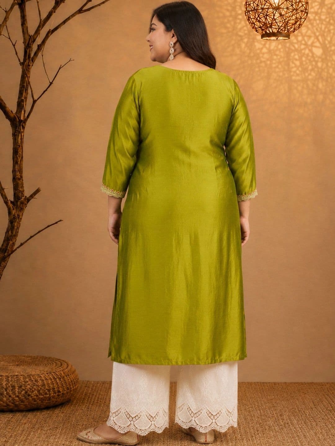 FULL BLOOM Women Ethnic Motifs Embroidered Kurta thumbnail 4