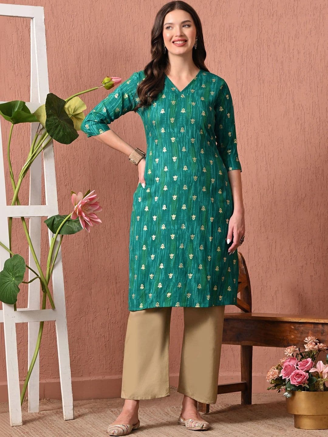 Sangria Women Ethnic Motifs Printed Kurta - view 1