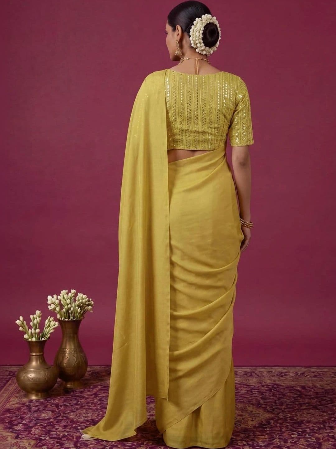 SAMANTHA Poly Georgette Saree thumbnail 6