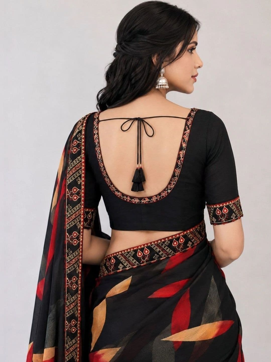 RENBRIZA Poly Georgette Saree thumbnail 4