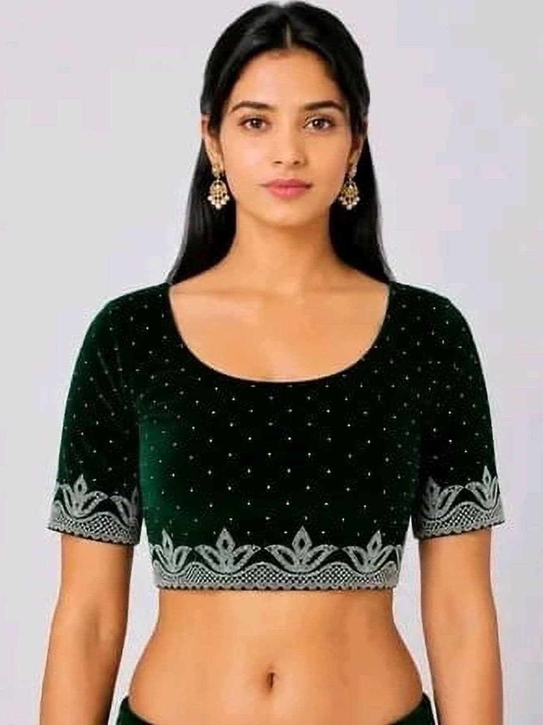 RENBRIZA Embellished Poly Georgette Saree - view 1