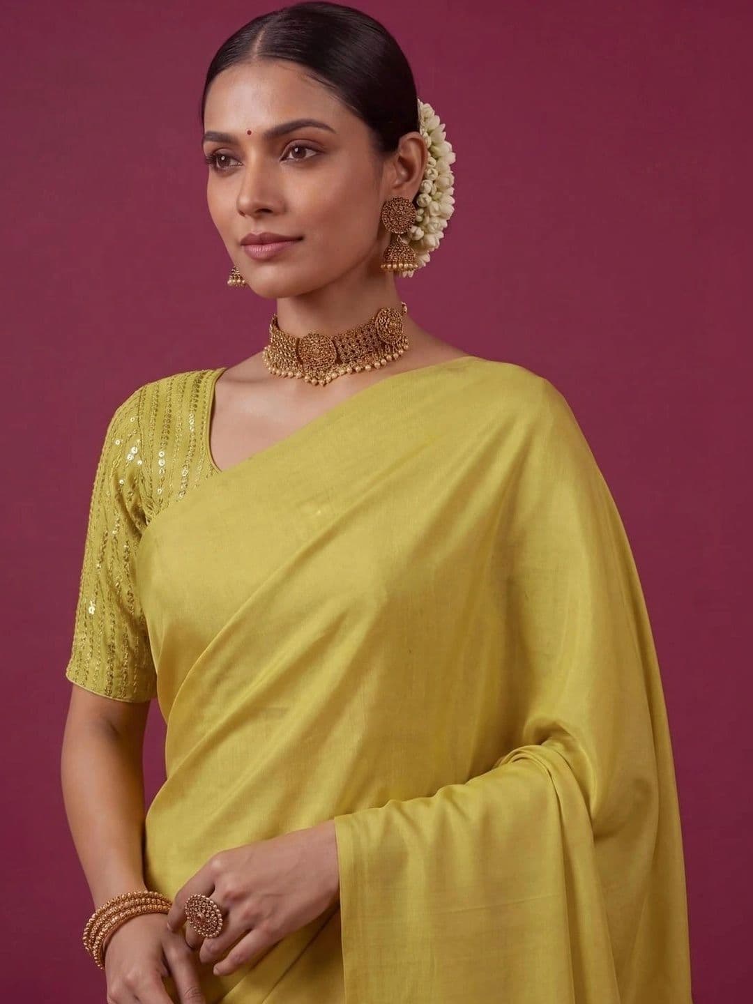 SAMANTHA Poly Georgette Saree thumbnail 4