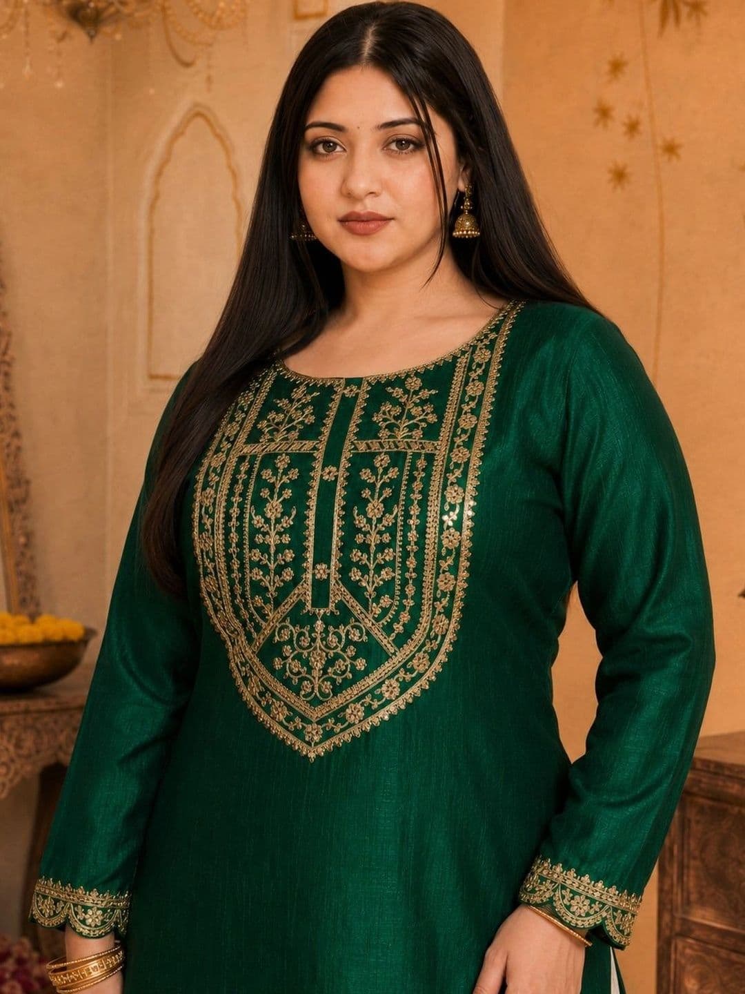 FULL BLOOM Women Ethnic Motifs Embroidered Kurta thumbnail 7