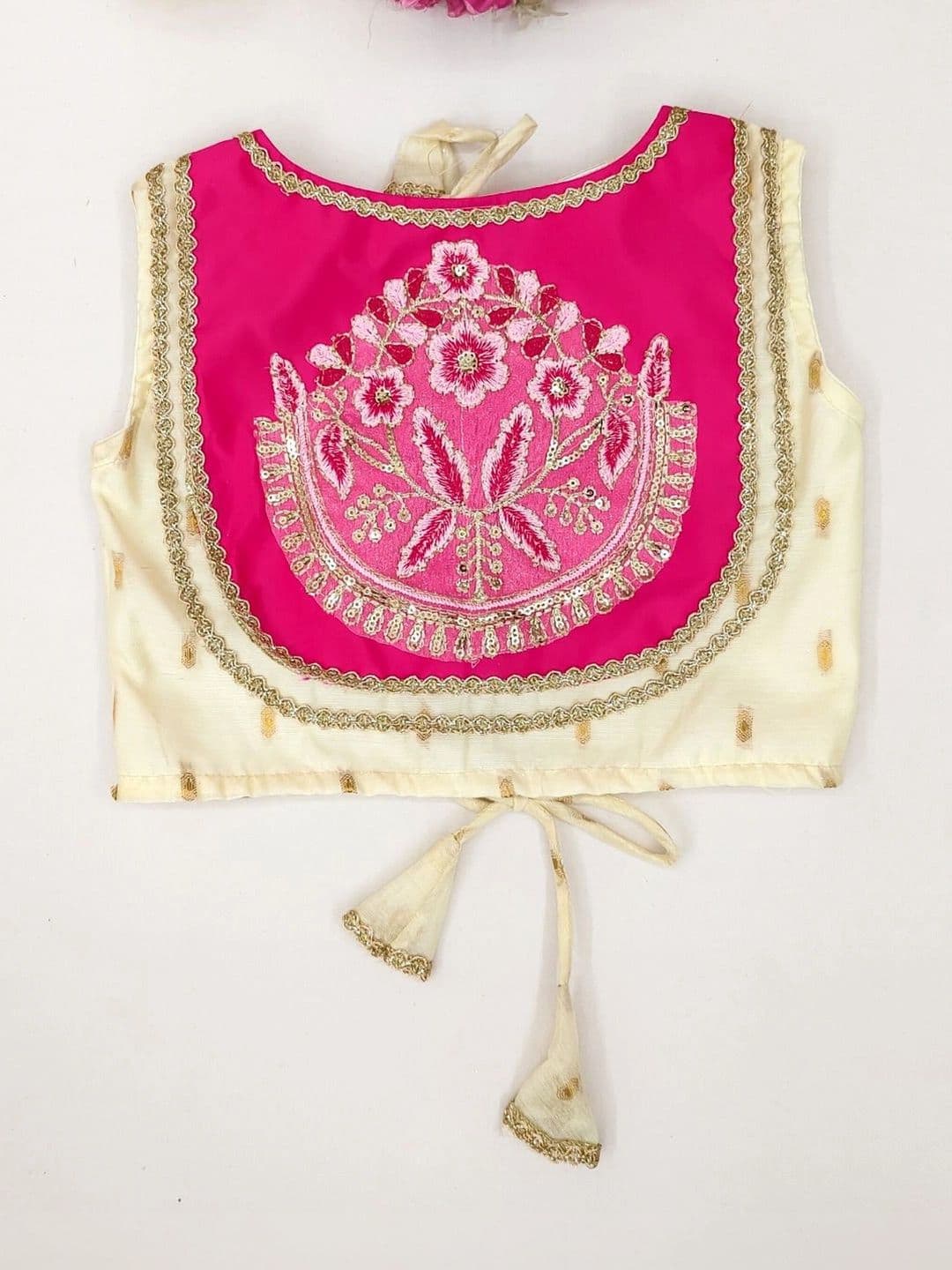 Sangria Girls Embroidered Thread Work Ready to Wear Lehenga & Blouse With Dupatta thumbnail 3