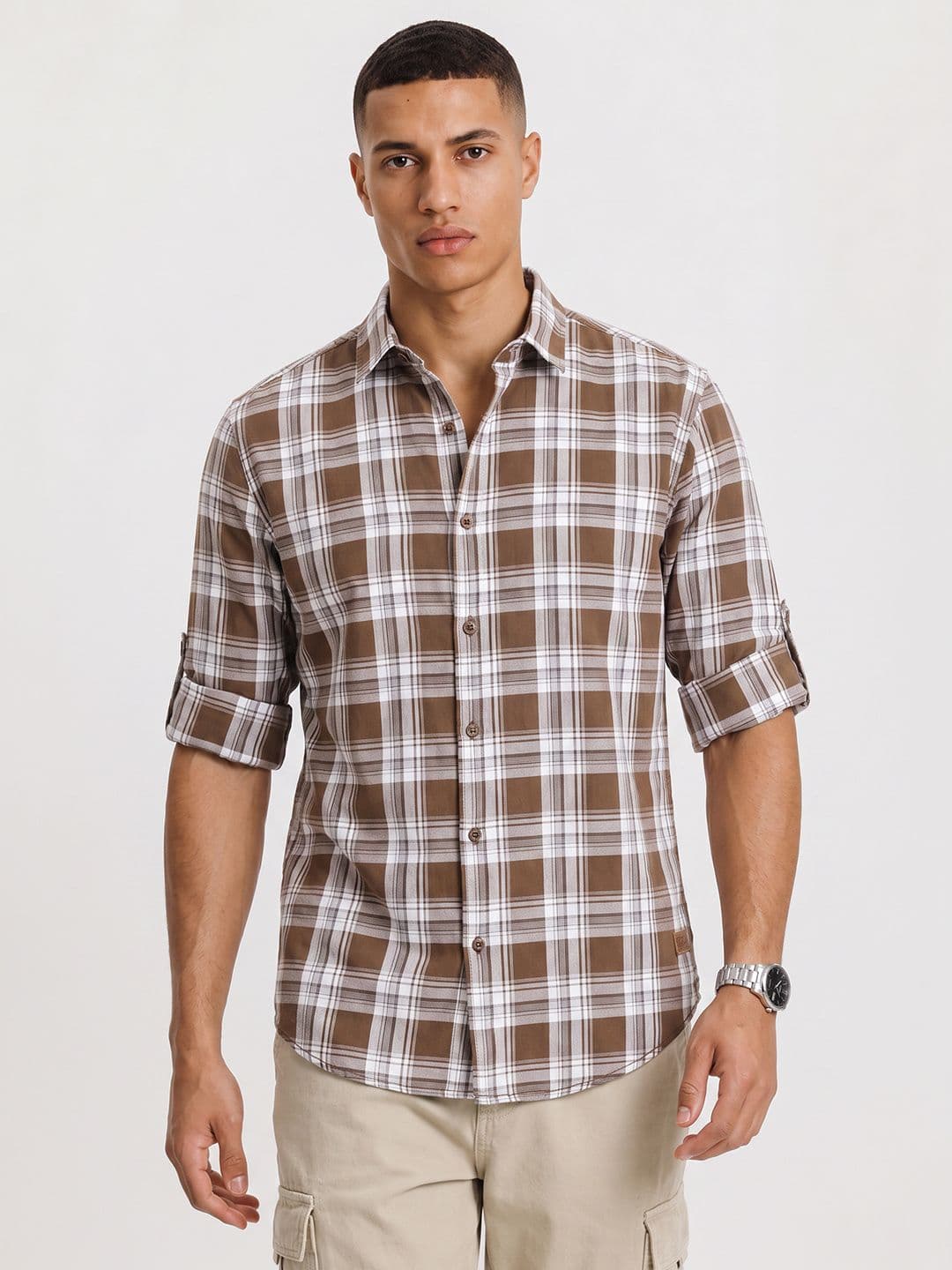 The Roadster Life Co. Tartan Checks Checked Casual Shirt - view 1