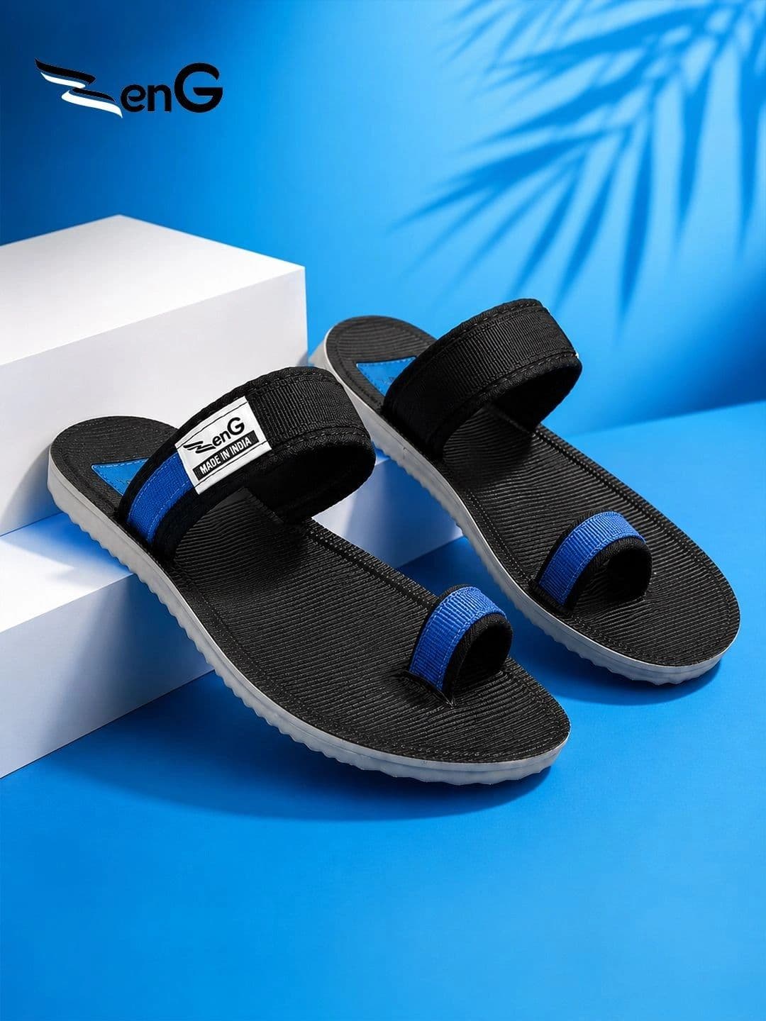 ZENG Men Colourblocked Thong Flip-Flops - view 1