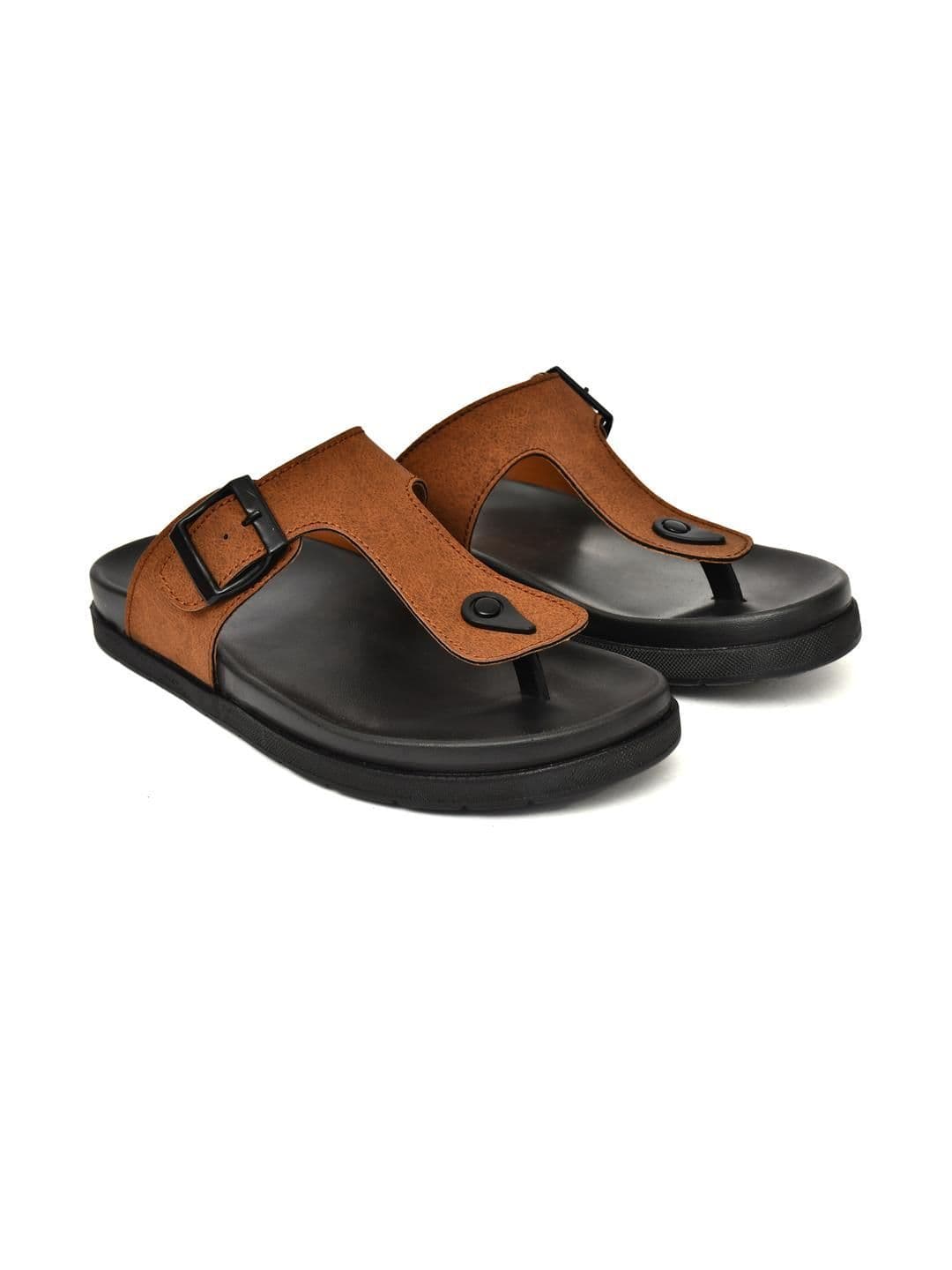 G L Trend Tan Leather Sandals thumbnail 4