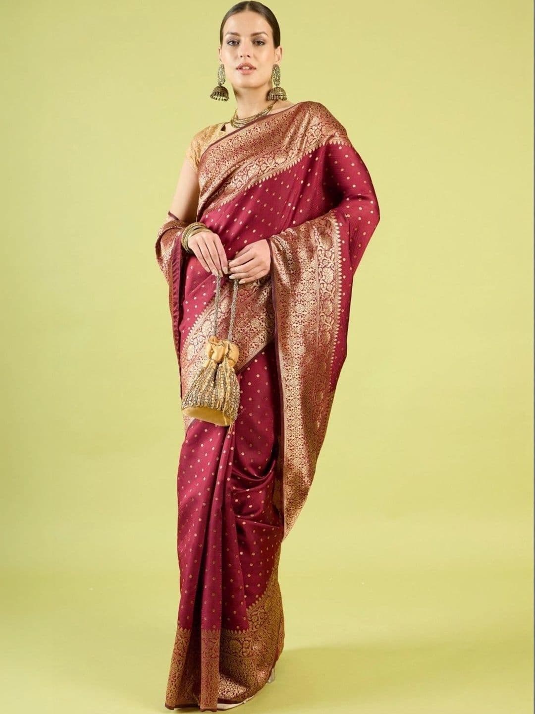 VS MALL Ethnic Motifs Zari Banarasi Saree - view 1