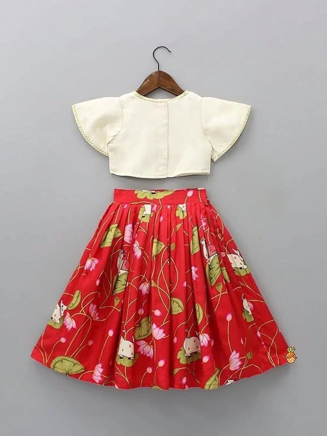 Sangria Girls Printed Ready to Wear Lehenga & thumbnail 2