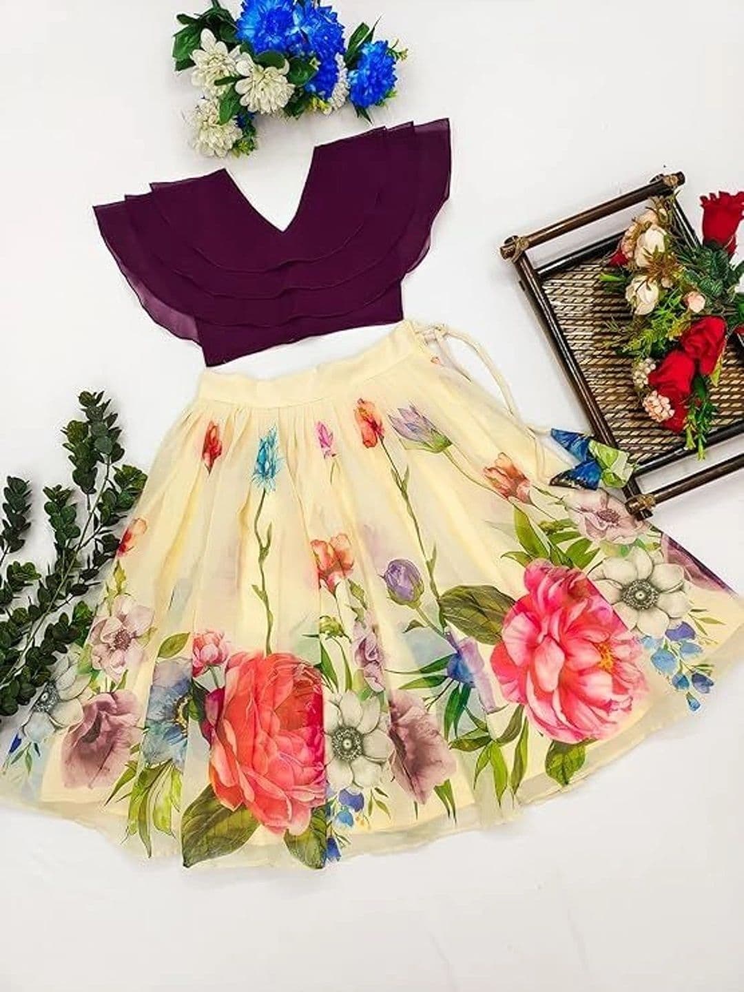 Sangria Girls Ready to Wear Lehenga & thumbnail 2