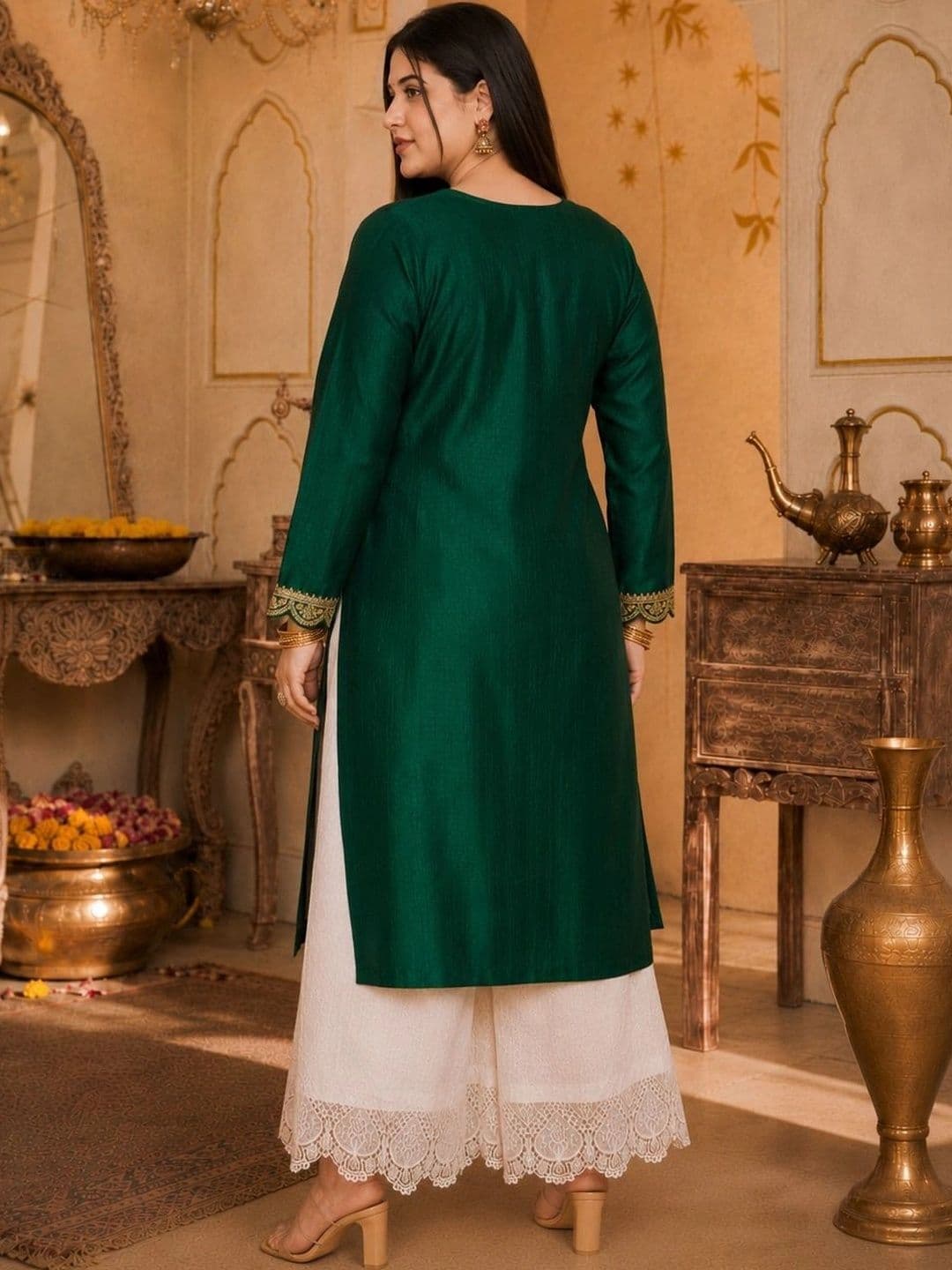 FULL BLOOM Women Ethnic Motifs Embroidered Kurta thumbnail 6