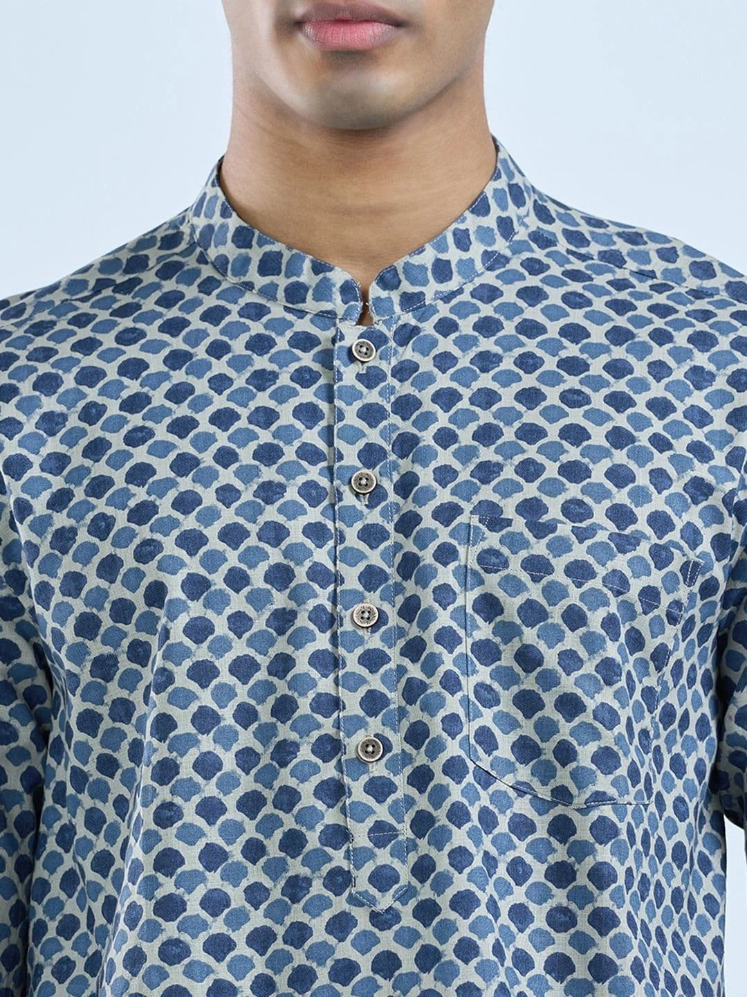 indus route by Pantaloons Men Printed Indie Prints Kurta thumbnail 6