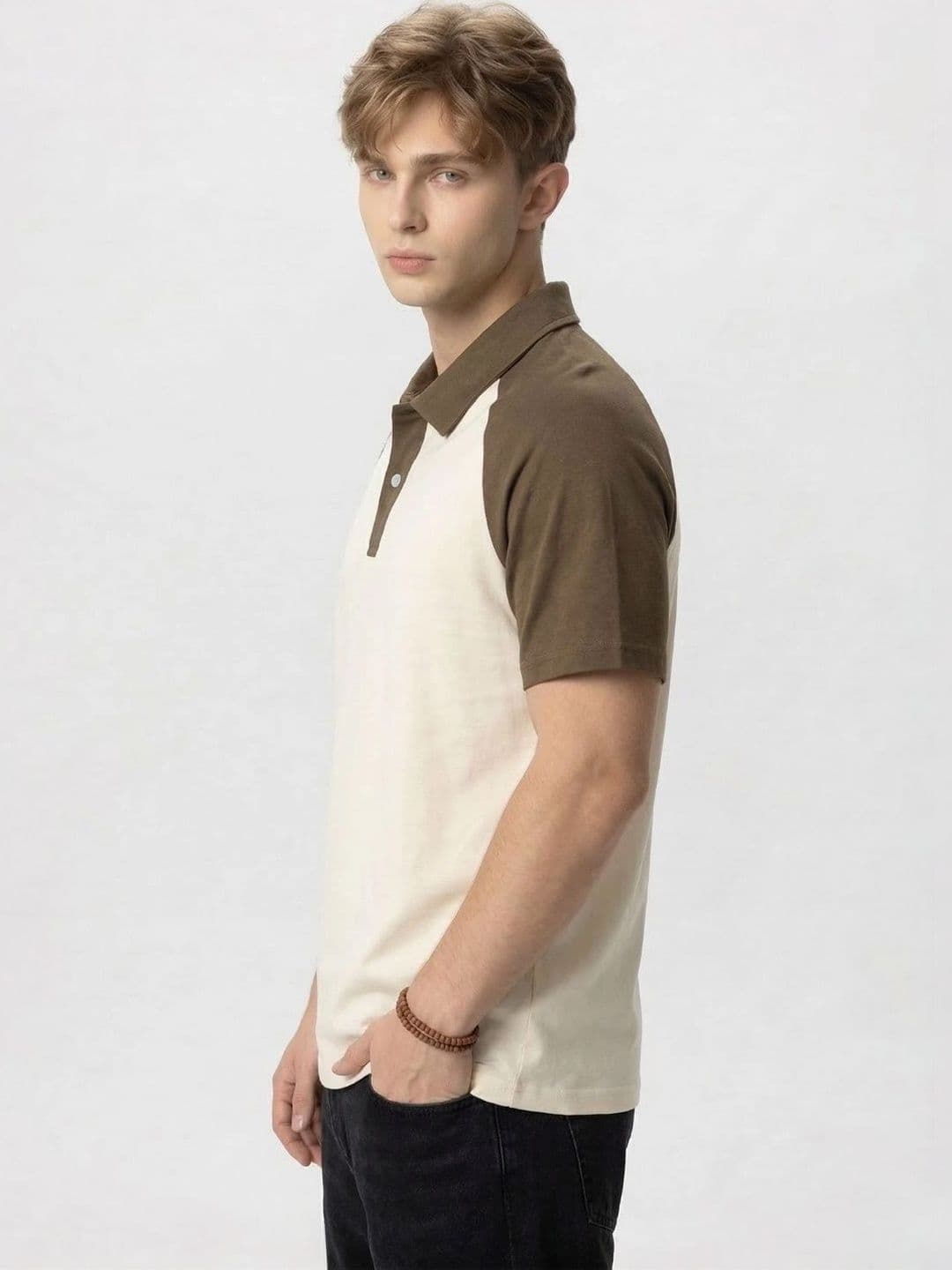 Kook N Keech Men Colourblocked Polo Collar T-shirt thumbnail 4