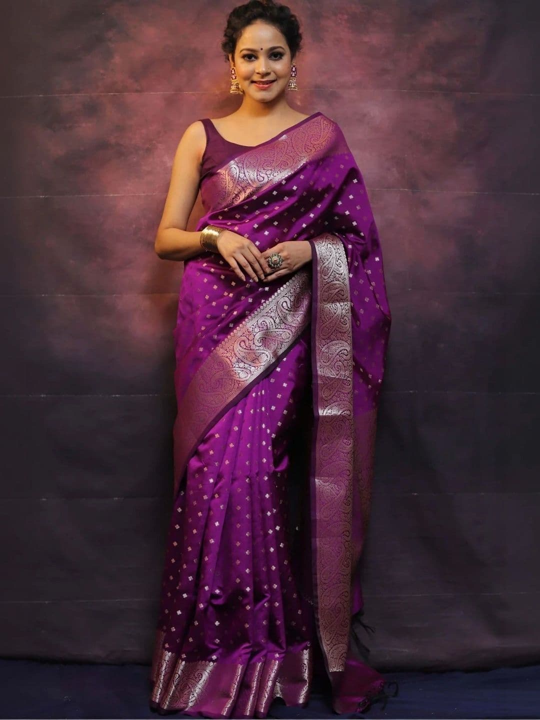 VS MALL Ethnic Motifs Zari Banarasi Saree - view 1