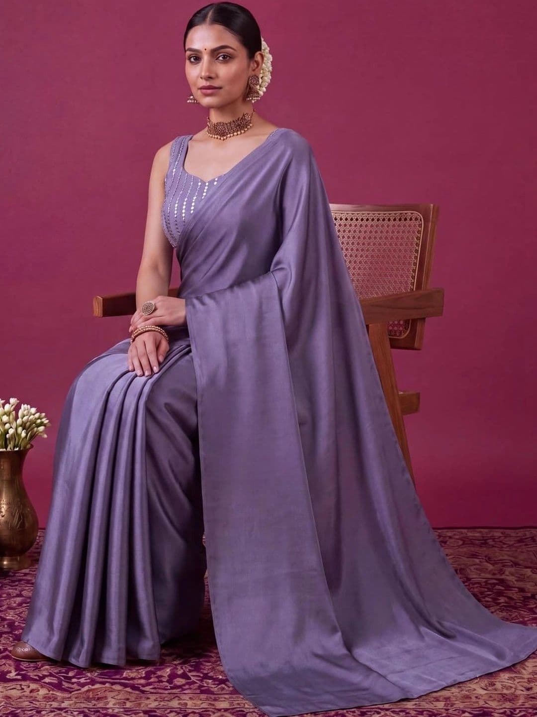 SAMANTHA Poly Georgette Saree thumbnail 4