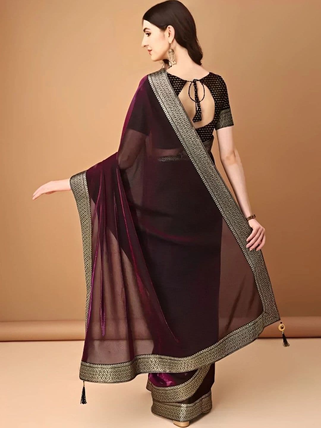 RENBRIZA Zari Saree thumbnail 4