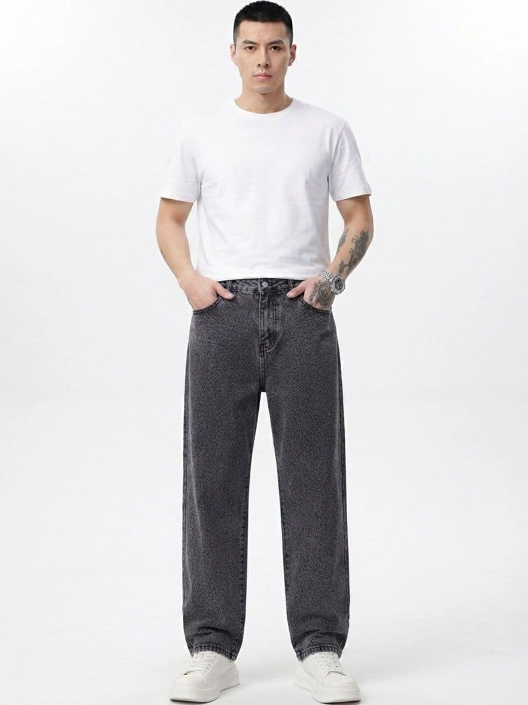 BREXX Men Jean Straight Fit Mid-Rise Stretchable Jeans - view 1